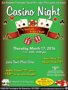 Casino Night @ Farmington Square Beaverton | Beaverton | Oregon | United States