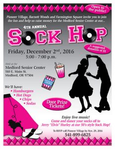 4th Annual Sock Hop @ Medford Senior Center | Medford | Oregon | United States