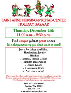 Saint Anne Holiday Bazaar @ Saint Anne Nursing & Rehab Center | Seattle | Washington | United States