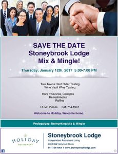 Professional Mix and Mingle at Stoneybrook Lodge @ Stoneybrook Lodge Independent Living | Corvallis | Oregon | United States