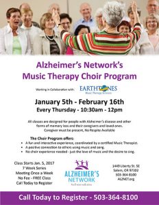 Music Therapy Choir Class @ Alzheimer's Network | Salem | Oregon | United States