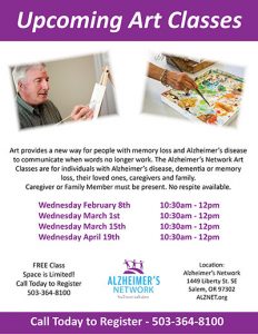 Alzheimer's Network Art Class @ Alzheimer's Network | Salem | Oregon | United States
