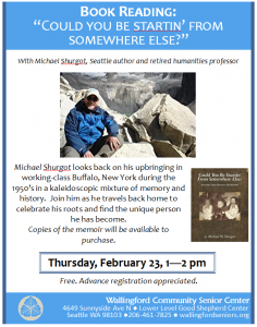 Book Reading with Michael Shurgot @ Wallingford Community Senior Center | Seattle | Washington | United States