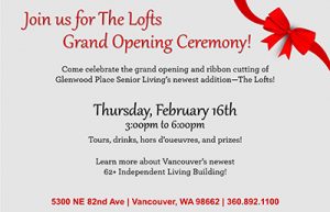 The Lofts at Glenwood Place Grand Opening and Ribbon Cutting @ Glenwood Place Senior Living | Vancouver | Washington | United States