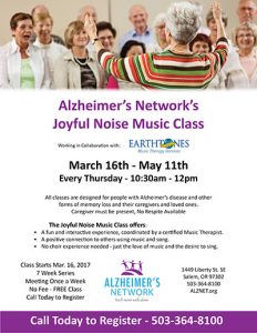 Joyful Noise Music Class @ Alzheimer's Network | Salem | Oregon | United States