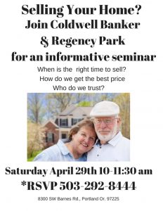 How to Sell Your Home for Seniors @ Regency Park Assisted Living & Memory Care | Portland | Oregon | United States
