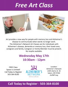 Alzheimer's Network Art Class @ Alzheimer's Network | Salem | Oregon | United States
