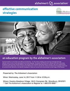 Effective Communication Strategies @ Country Meadows Village | Woodburn | Oregon | United States
