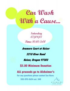 Car Wash With a Cause! @ Avamere Court at Keizer | Keizer | Oregon | United States