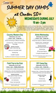 SUMMER DAY CAMPS at Center 50+ "Field Trip to the Park" @ Wallace Marine Park