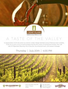 A Taste of the Valley @ Cedar Village Assisted Living & Memory Care | Salem | Oregon | United States