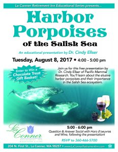 Harbor Porpoises of the Salish Sea: An Educational Presentation by Dr. Cindy Ellser @ La Conner Retirement Inn | La Conner | Washington | United States