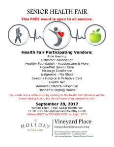 Active Aging Senior Health Fair @ Vineyard Place Retirement Community | Milwaukie | Oregon | United States