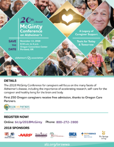 20th Annual McGinty Conference on Alzheimer's @ Oregon Convention Center | Portland | Oregon | United States