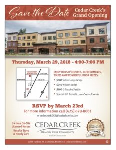 Cedar Creek Memory Care Community Grand Opening @ Cedar Creek Memory Care Community | Edmonds | Washington | United States