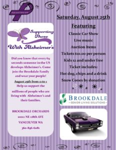 Classic Car Show Fundraiser for Alzheimer's @ Brookdale Vancouver Orchards | Vancouver | Washington | United States