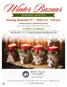 Winter Bazaar at West Hills Village Senior Living @ West Hills Village Senior Living | Portland | Oregon | United States