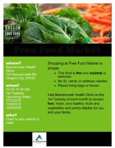 Oregon Food Bank - Free Food Market @ Beavercreek Health Clinic | Oregon City | Oregon | United States