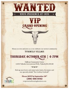 VIP Grand Opening Tukwila Village Senior Living @ Sullivan Community Center | Tukwila | Washington | United States
