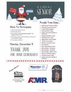 Be A Santa To A Senior @ Home Instead Senior Care Vancouver