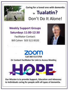 HOPE Dementia Support Group @ The Community at Marquis (on ZOOM) @ The Community at Marquis (with ZOOM option)