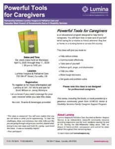 Powerful Tools for Caregivers @ Lumina Hospice & Palliative Care