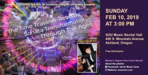Anson Ka-lik Sin, Master’s Piano Recital, The Time Traveler: Sonata Transformation Through The Ages @ Southern Oregon University Music Recital Hall