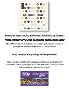 Girl Scout Cookie and Wine Pairing event! @ Cascade Valley Senior Living