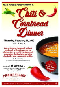Chili & Cornbread Dinner at Pioneer Village @ Pioneer Village