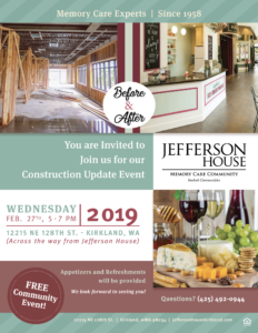 Jefferson House Construction Update Event @ Jefferson House Memory Care Community