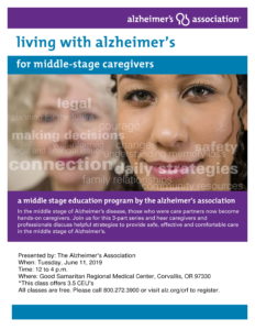 Living with Alzheimer's for Middle-Stage Caregivers @ Good Samaritan Regional Medical Center, HP Conference Room
