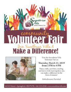 Community Volunteer Fair @ Sweetbriar Villa