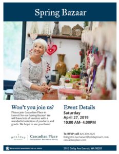 Spring Bazaar @ Cascadian Place Retirement