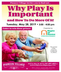 Why Play IS Important and How To Do More of IT! @ Pioneer Village
