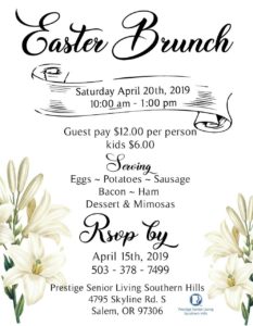 Easter Brunch @ Prestige Senior Living Southern Hills