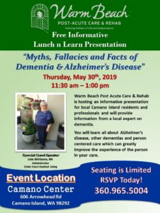 “Myths, Fallacies and Facts of Dementia & Alzheimer’s Disease” @ Camano Center