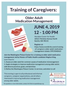 Training of Caregivers: Older Adult Management @ Meridian Center for Health