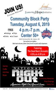 National Night Out Community Block Party @ Center 50+