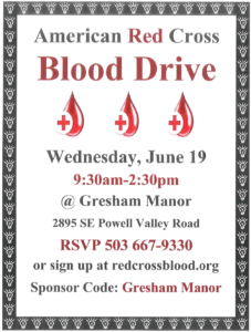 American Red Cross Blood Drive @ Gresham Manor