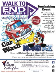 Alzheimer's Association - Fundraiser Event (Car Wash) @ Village at Valley View