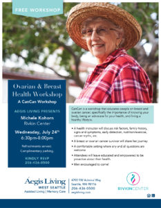 Ask The Experts Seminar: Ovarian and Breast Health Workshop @ Aegis Living of West Seattle