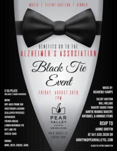 Black Tie Event @ Pear Valley Senior Living