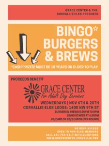 Bingo, Burgers, & Brews @ Corvallis Elks Lodge