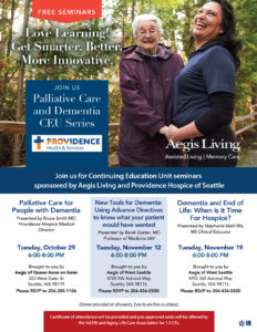 CEU EVENT: Palliative and Dementia Care by Providence @ Aegis Living West Seattle
