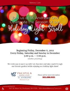 Holiday Light Stroll @ Pacifica St. Andrews Memory Care