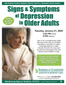 Signs & Symptoms of Depression in Older Adults @ Emerald Gardens Assisted Living & Memory Care