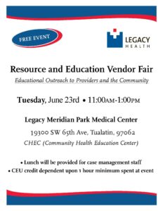 Legacy Meridian Park Resource Fair @ Legacy Meridian Park Medical Center