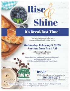 Rise & Shine: It’s Breakfast Time! @ Farmington Square Salem