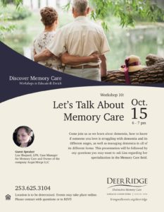 Lets Talk about Memory Care @ Puyallup Activity Center