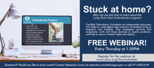 WEBINAR: Long-Term Care Ombudsman Informations @ Zoom